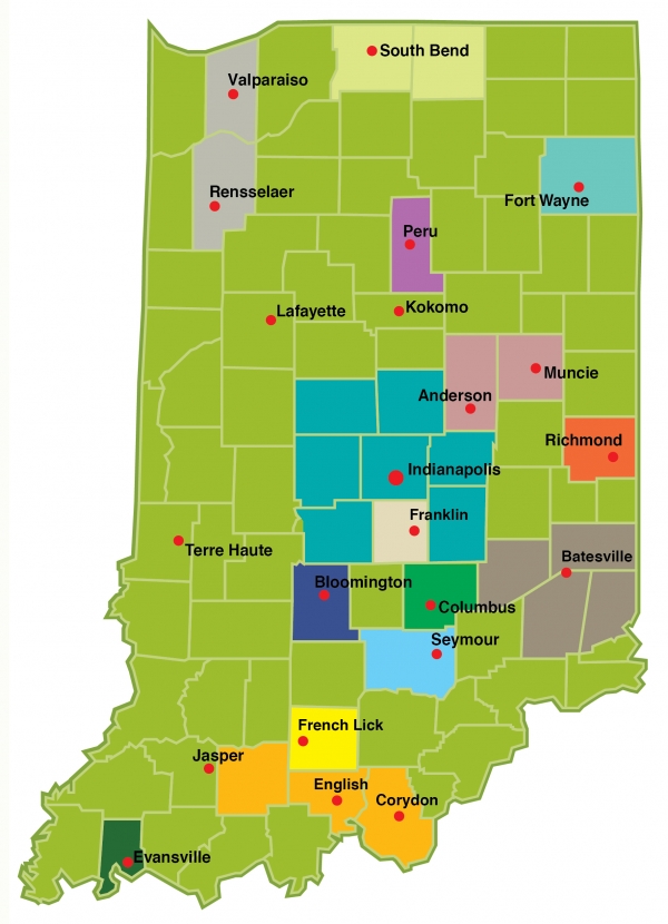 Indiana Regions Map_R2 - First Tee - Indiana