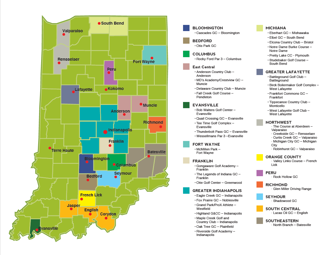 Map First Tee Indiana